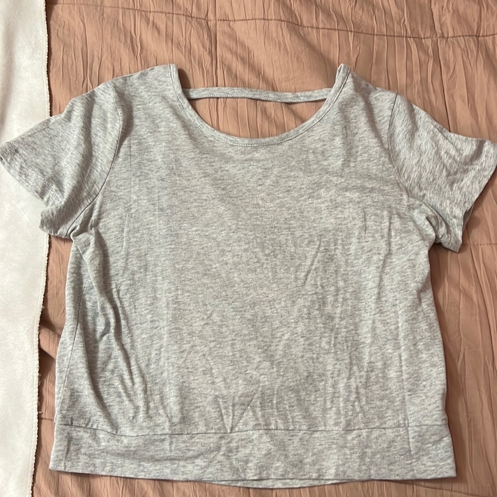 Cotton On Grey Strappy Back Tshirt, Size XS
